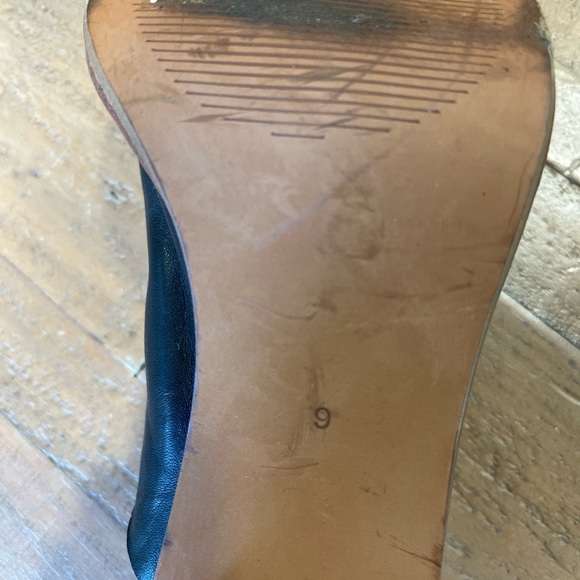 Madewell Finch Mule Sandal Women’s 9 Black Leather Open Toe High Heel - Picture 12 of 12